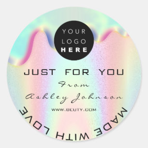 Adesivo Compre os holografias do logotipo do Obrigado feit