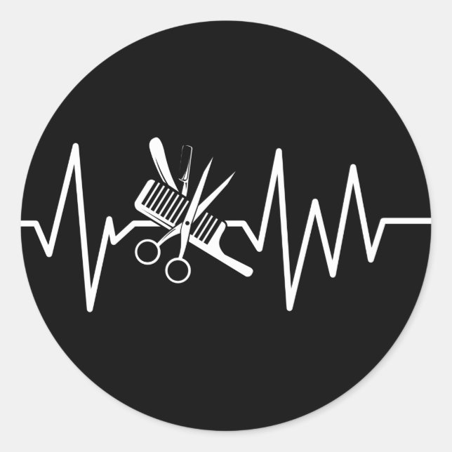 Adesivo Compro Barber - Tesoura Barber - Classe de Pulsaçã (Frente)