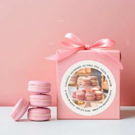 Adesivo Compro de Bolo de Cupcake Personalizado para Folha