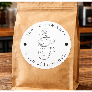 Adesivo Compro de Café Personalizado Adicione Seu Logotipo