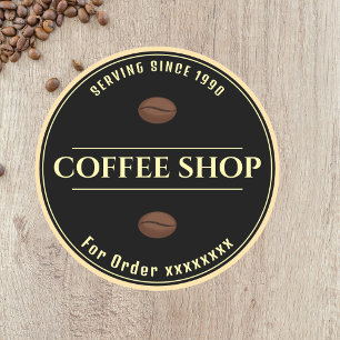 Adesivo Compro de café personalizado Vinheta comercial pre