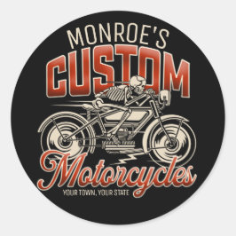 Adesivo Compro de Ciclo de Motociclo do Esqueleto do NOME 