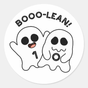 Adesivo Computador Engraçado Boo-lean Ghost Boolean Pun