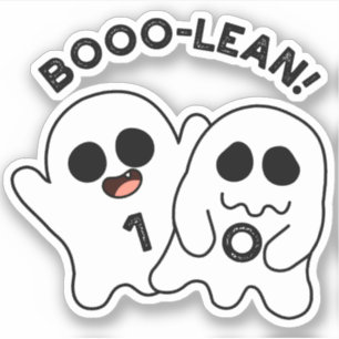 Adesivo Computador Engraçado Boo-lean Ghost Boolean Pun