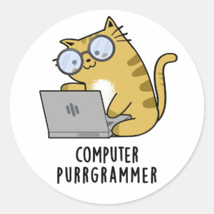 Adesivo Computador Purr-grammer - Gato Engraçado