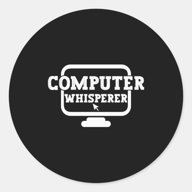 Adesivo Computer Whisperer Tech Suprt Nerds Geek Funny N  (Frente)