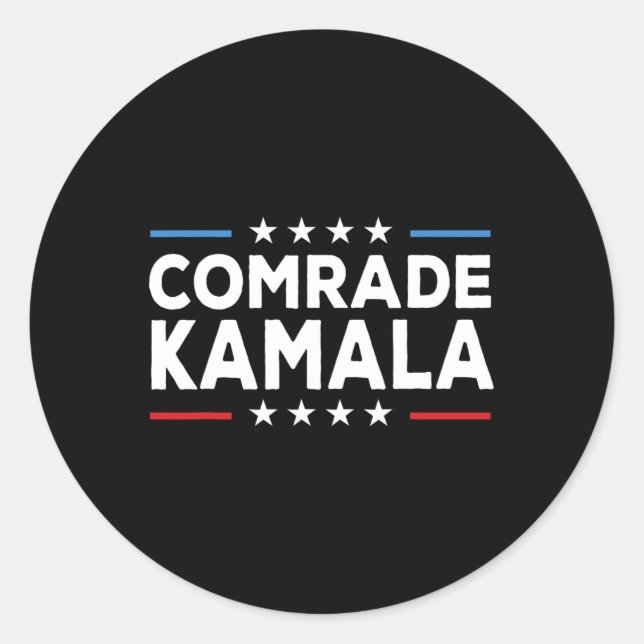 Adesivo Comrade Kamala Anti Kamala Harris (Frente)