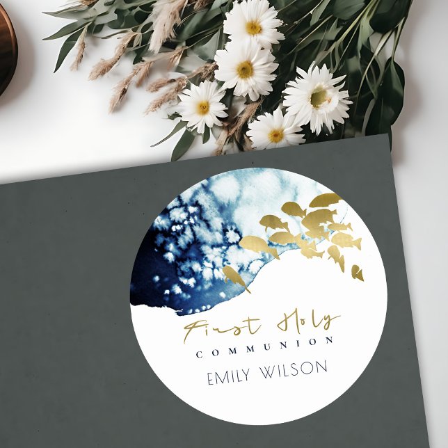 ADESIVO COMUNHÃO SOLENE OURIÇO NAVAL PEIXE DO MAR (Criador carregado)