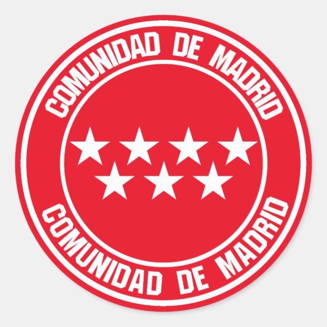 Adesivo Comunidad de Madrid Round Emblem (Frente)
