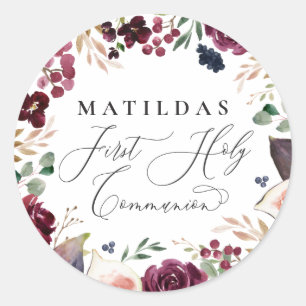 Adesivo Comunidade Sagrada floral com cor de água púrpura