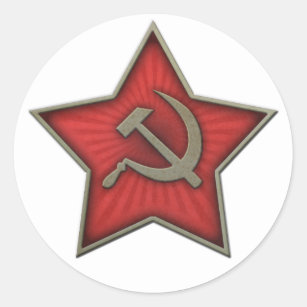 Adesivo Comunista soviético do martelo e da foice da
