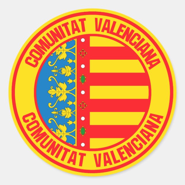 Adesivo Comunitat Valenciana Round Emblem (Frente)