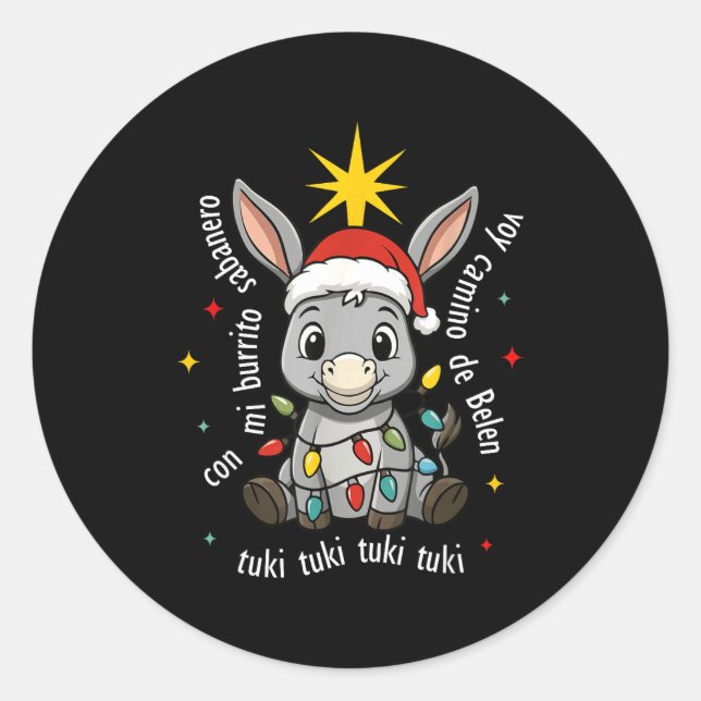 Adesivo Con Mi Burrito Sabanero Mexican Tuki Tuki Latino X (Frente)