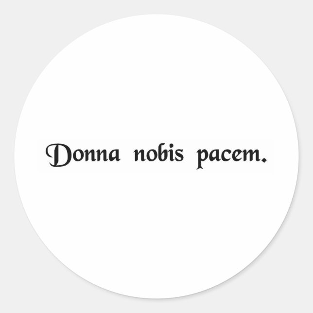 Adesivo Conceda-nos paz. (Frente)