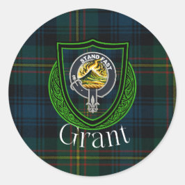 Adesivo Conceda Tartan e Brasão do Clã Escocês Grant