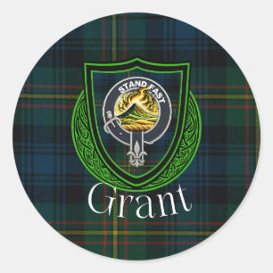 Adesivo Conceda Tartan e Brasão do Clã Escocês Grant