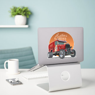 Adesivo Conceito de carro de corrida retrô personalizado