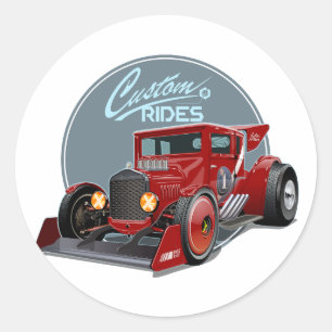 Adesivo Conceito de carro de retrocorrida personalizado