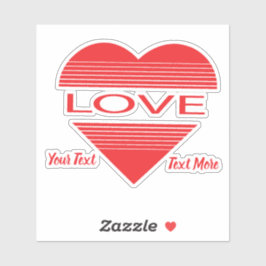 Adesivo Conceito de design de amor e romance com elementos