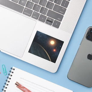 Adesivo Conceito do artista Ilustrando Kepler-16b.