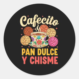 Adesivo concha mexicana hispânica café cafecito pão doce