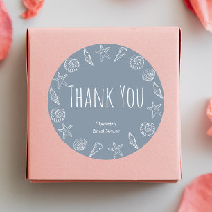 Adesivo Conchas Marinhas e Estrela do Mar Chá de Noiva Agr