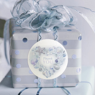 Adesivo Conchas obrigado de arte cardíaca você casou azul 