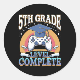 Adesivo Concluído o Nível da 5ª Série Graduação Jogos Game