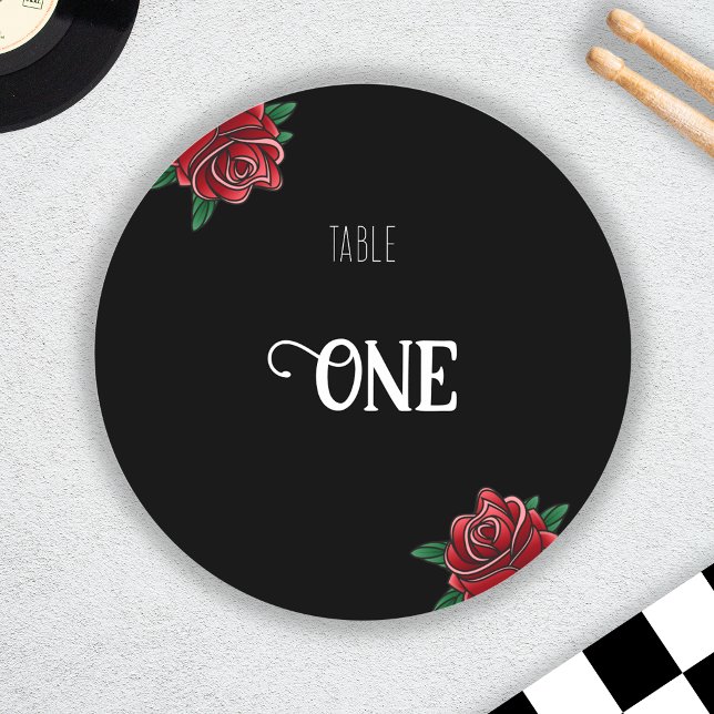 Adesivo Concurso Escolar para a Velha Tatuagem Branca e Ne (Black and White Tattoo Old School Invitation Classic Round Sticker)