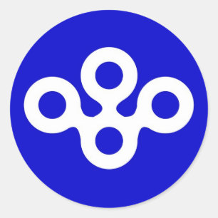 Adesivo condado de osaka do distrito da bandeira da regiã