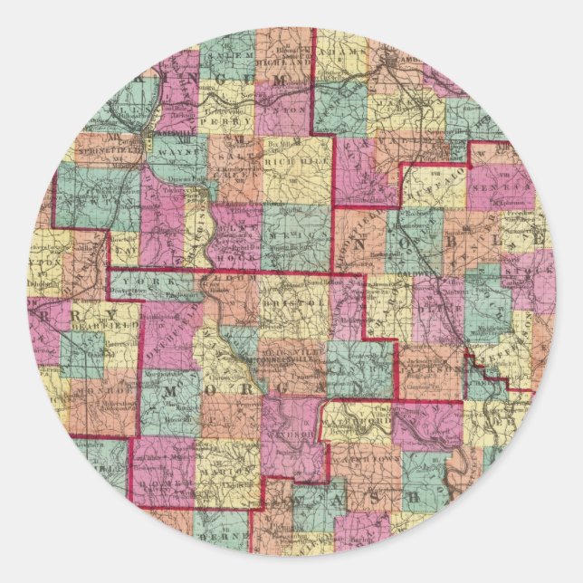 Adesivo condados de Ohio (Frente)