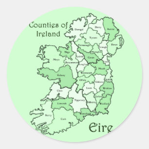 Adesivo Condados do mapa de Ireland