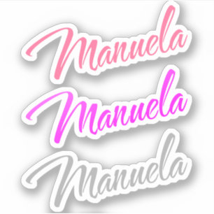 Adesivo Condecoração de nome da manuela x3