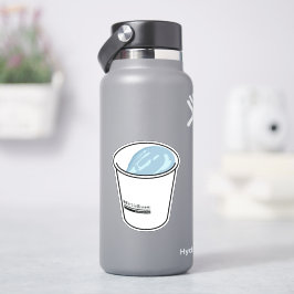 Adesivo Condução com uma Xícara de Água com Tofu Sticker
