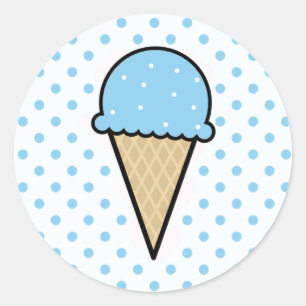 Adesivo Cone do sorvete dos azuis bebés