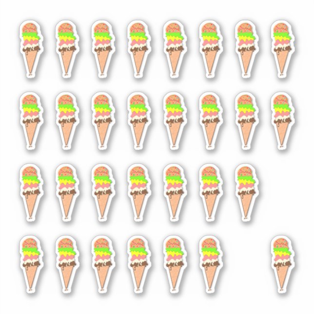 Adesivo Cones de sorvete (Frente)