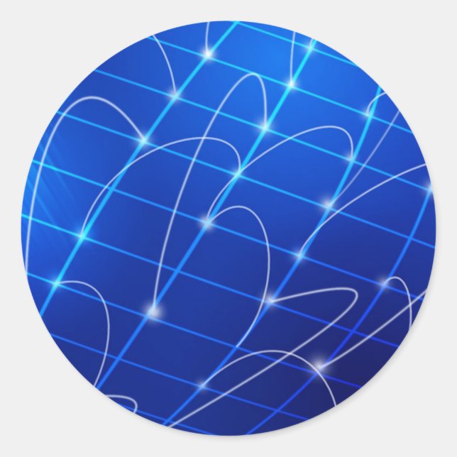 Adesivo Conexões de rede azul e branca (Frente)