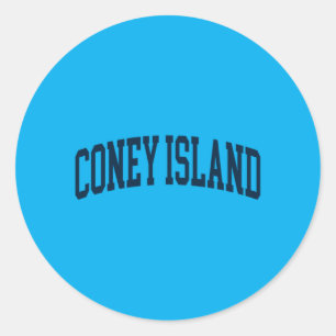 Adesivo Coney Island Nova York Lembrança Retro Elegante