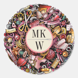 Adesivo Confecção de malhas Sewing feito mão