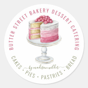 Adesivo Confeiteiro Chef de Pastelaria Aquarela Bolo Quadr