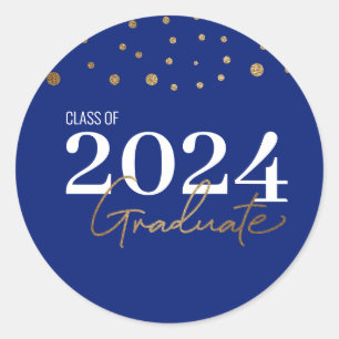 Adesivo Confeites Modernos Graduado da Turma de 2024 Class