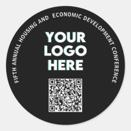 Adesivo Conferência Empresarial Logotipo Personalizado QR