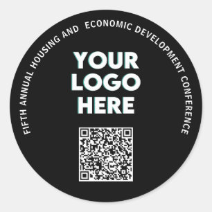 Adesivo Conferência Empresarial Logotipo Personalizado QR