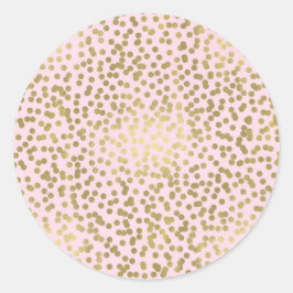 Adesivo Confetes Elegantes Tons Rosa e Pontos Dourados Gla