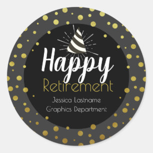 Adesivo Confetes para Festa de Aposentadoria Feliz