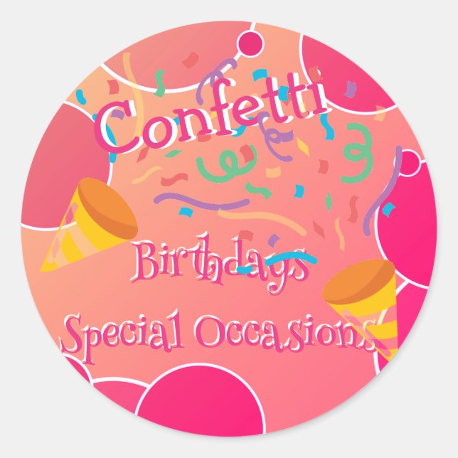 Adesivo Confetti Birthdays & Special Occastion Sticker (Frente)