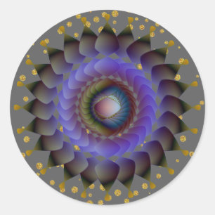 Adesivo Confetti Dourado da Flor de Lotus Preta