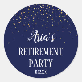 Adesivo Confetti Dourado em selos de envelopes azuis Marin