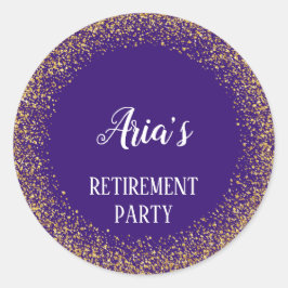 Adesivo Confetti Dourado em selos de envelopes de partido 