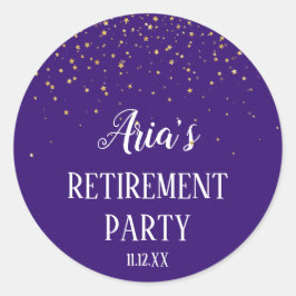 Adesivo Confetti Dourado no Selo de Envelope Roxo